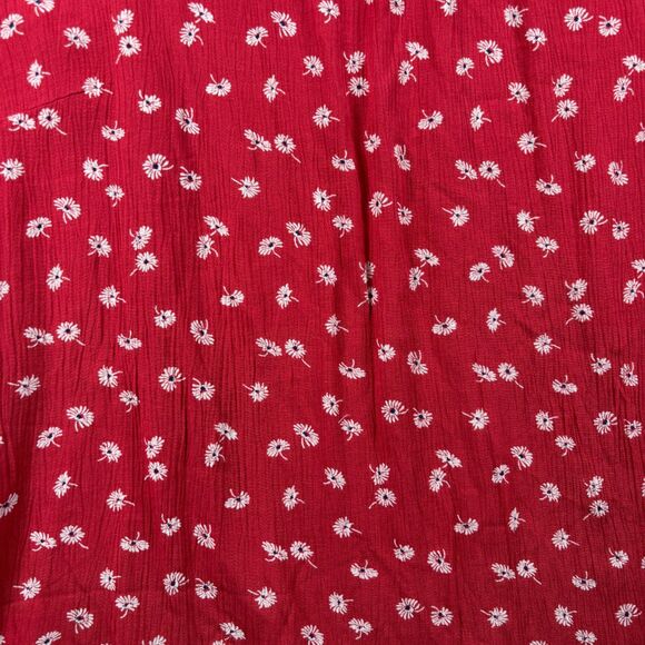 Fat Face UK Women Peasant Top Ditsy Floral Print Short Sleeve Red Size 18 J120 - Picture 2 of 9